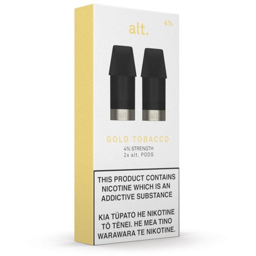 alt. Pods Gold Tobacco 40mg 4 2 Pack Bevee Alcohol Delivery